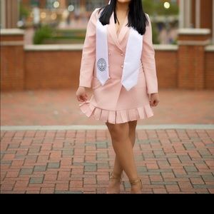 Light pink blazer dress